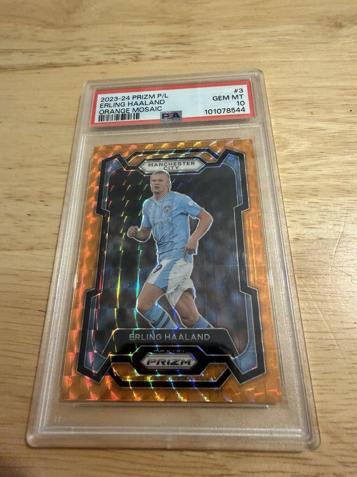 2020 Panini Prizm #80 Erling Haaland Rookie PSA 10