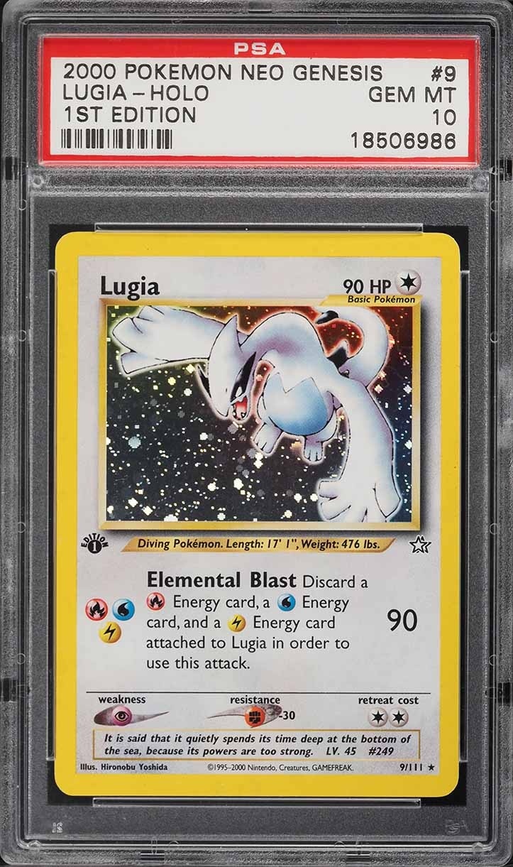 2000 Pokemon Neo Genesis 1st Edition Lugia Holo PSA 10